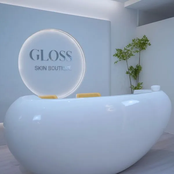 Gloss Skin Boutique Singapore Clinic Interior Front Counter Image Zoomed In